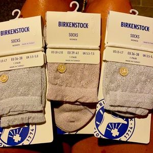 NWT BIRKENSTOCK 3 Prs Ladies Socks w Ponyt…